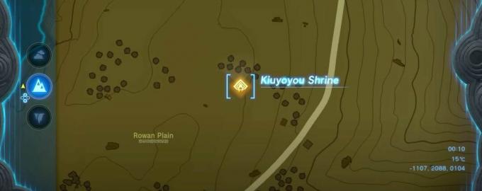 Kiuyoyou तीर्थ स्थान मानचित्र